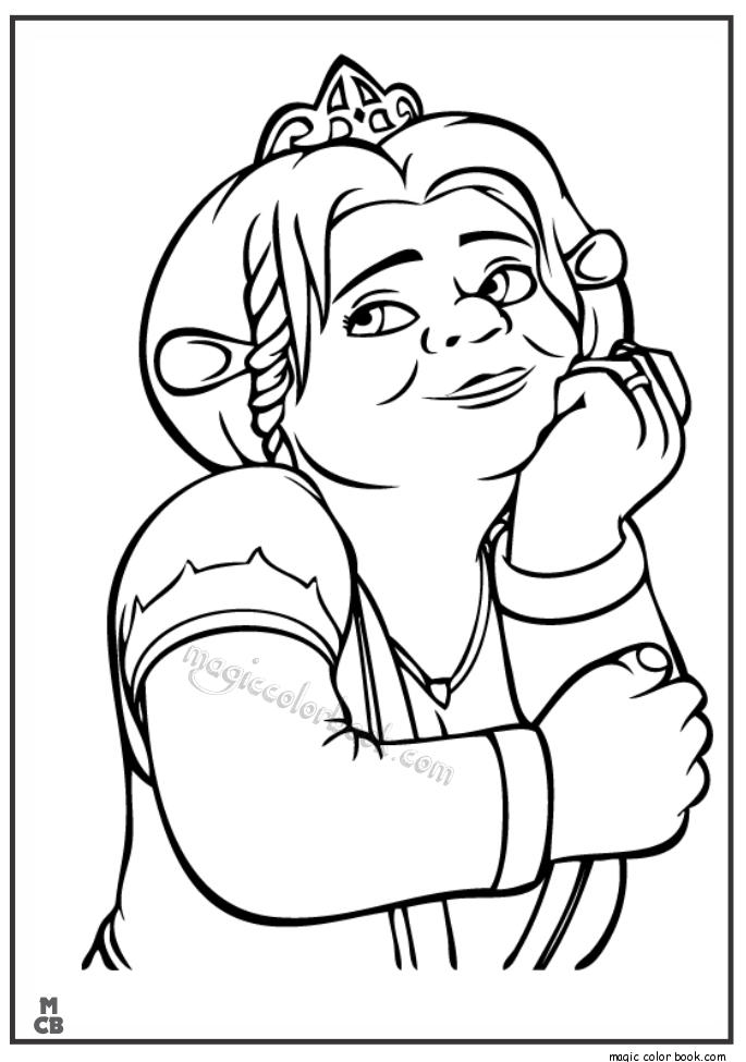 685x975 Princess Fiona Shrek Coloring Pages