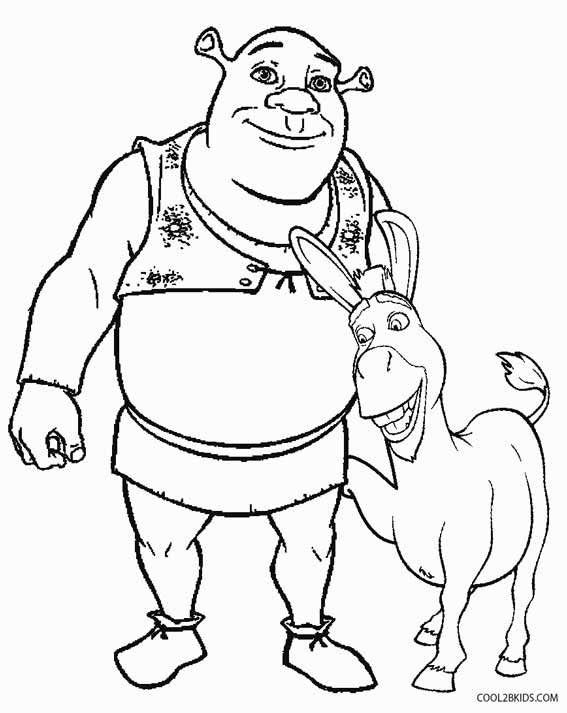 567x713 Printable Shrek Coloring Pages For Kids Dibujos