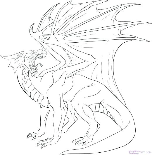 520x527 Dragon Coloring Pages Realistic Related Post Realistic Fire