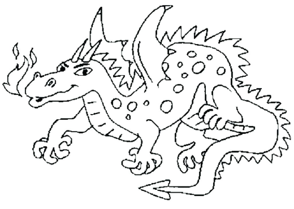 1024x729 Fire Breathing Dragon Coloring Pages Interesting Idea Free