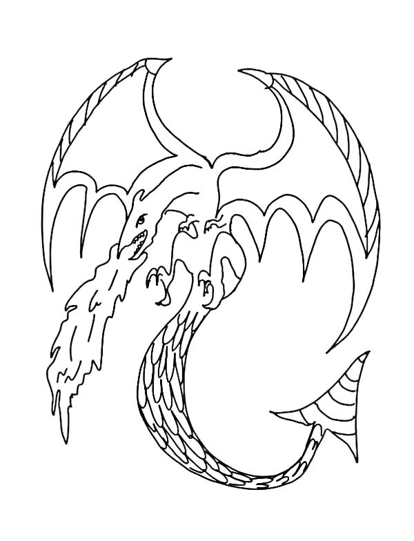 600x784 Realistic Fire Breathing Dragon Coloring Pages Breathi Colori I