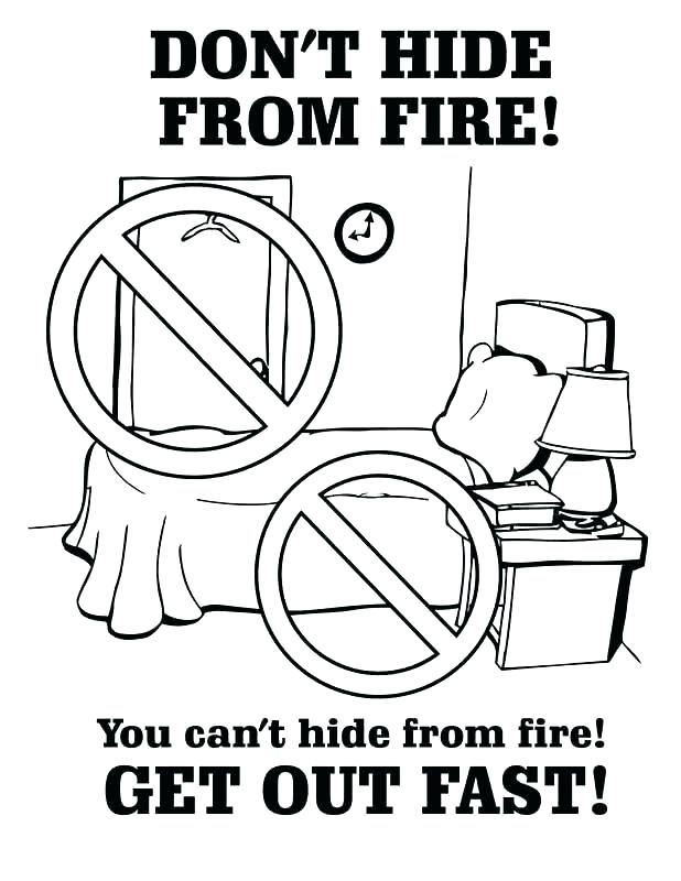 618x800 Fire Safety Coloring Pages Safety Coloring Sheets Free Popular