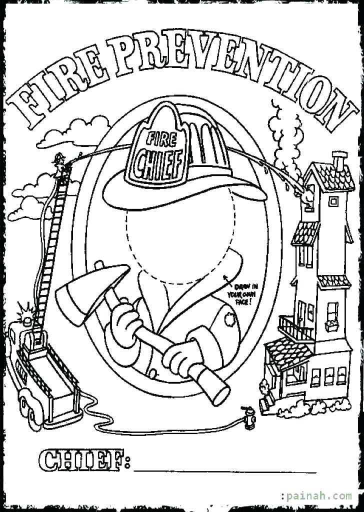 728x1024 Fire Safety Coloring Sheet