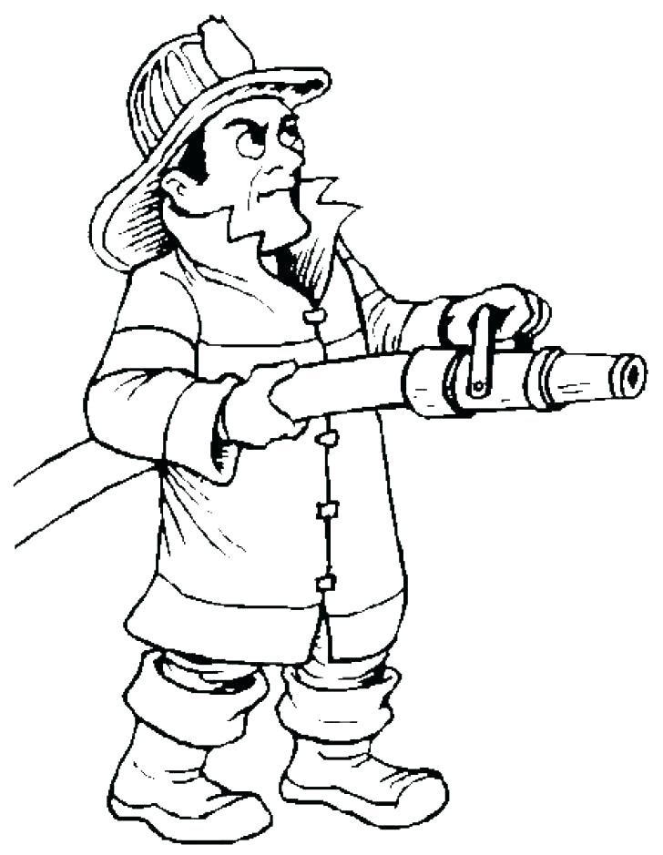 728x939 Fireman Coloring Pages Fire Fighter Coloring Page Firefighter Hat