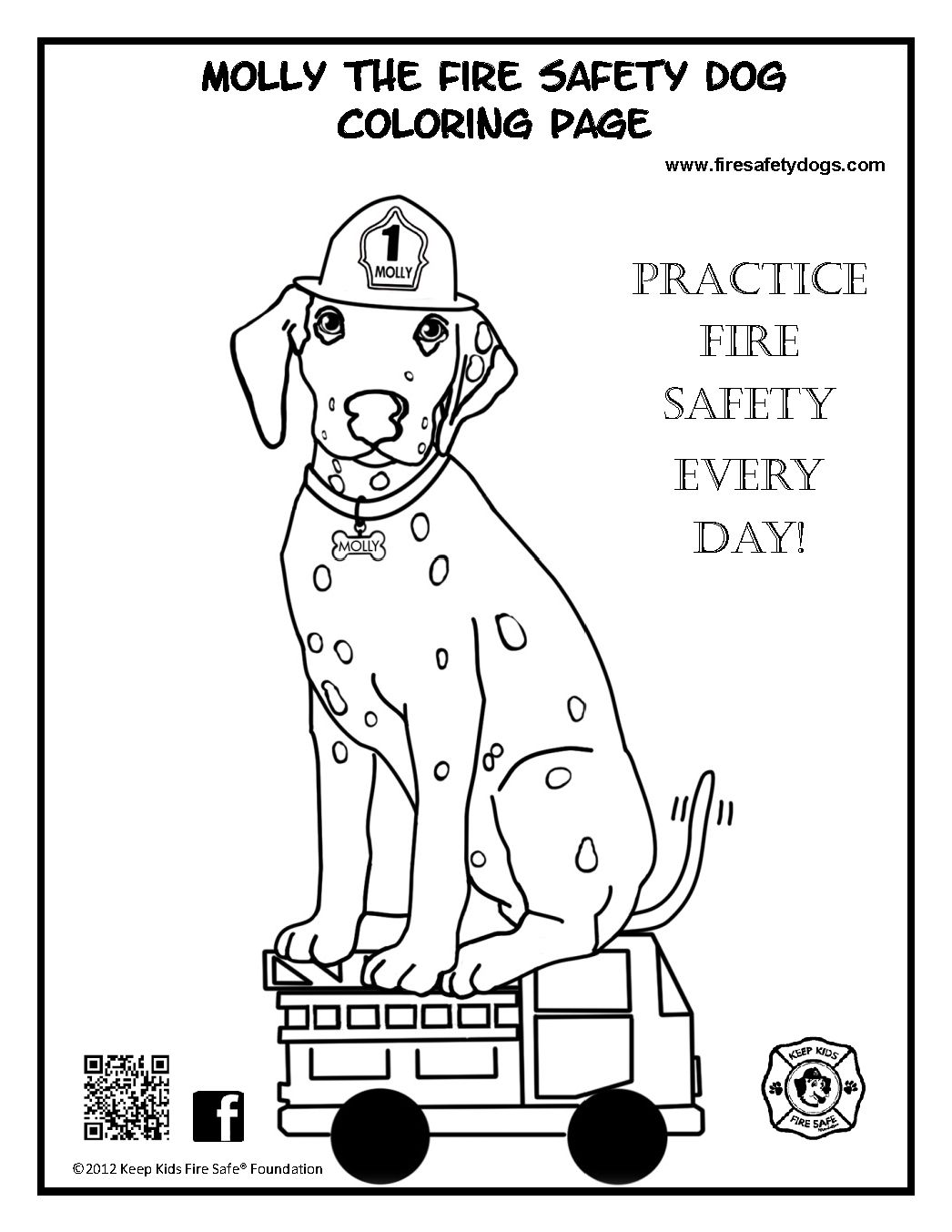 1046x1353 Molly The Fire Safety Dog Coloring Page Inside