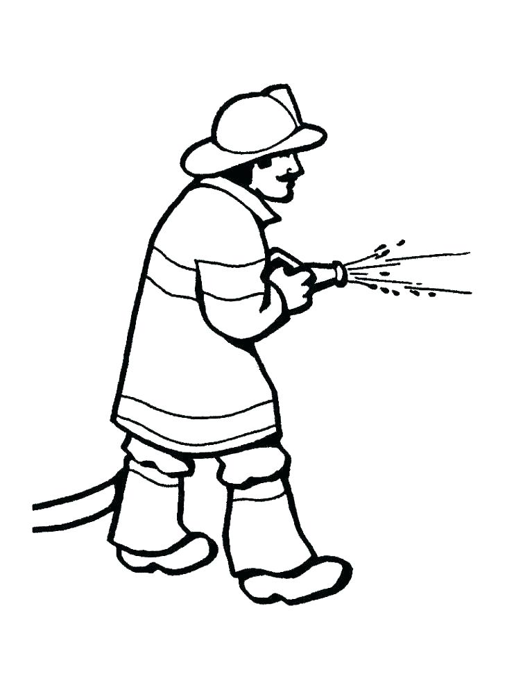 728x971 Fireman Coloring Page Fireman Coloring Page Firefighter Hat