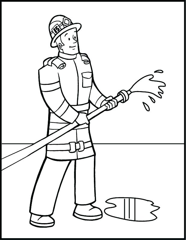 618x798 Fire Fighter Coloring Page Firefighter Coloring Page Stock Fireman
