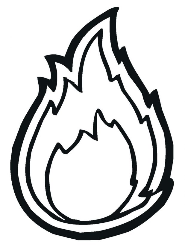 618x824 Flame Coloring Page