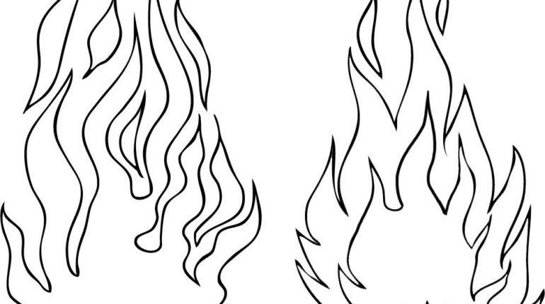 770x430 Flames Coloring Pages Best Of Images Flames Coloring Pages