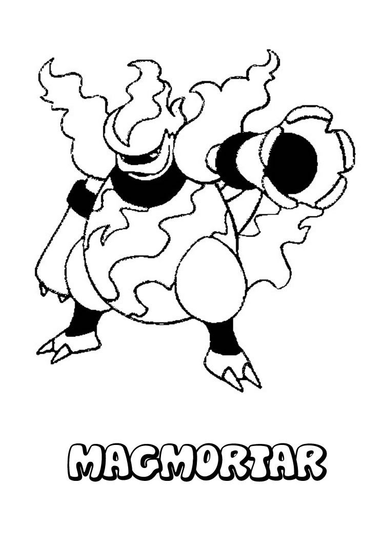 749x1060 Magmortar Pokemon Coloring Page More Fire Pokemon Coloring Sheets