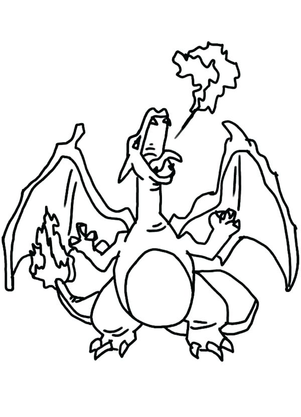 600x831 Pokemon Coloring Pages Charizard Coloring Pages Fire Breath