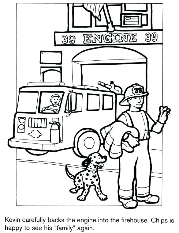 585x760 Fire Prevention Coloring Pages Firefighter Coloring Book Also Pics