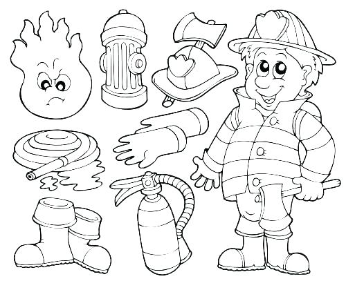 500x407 Fire Prevention Coloring Pages Fire Safety Coloring Sheets