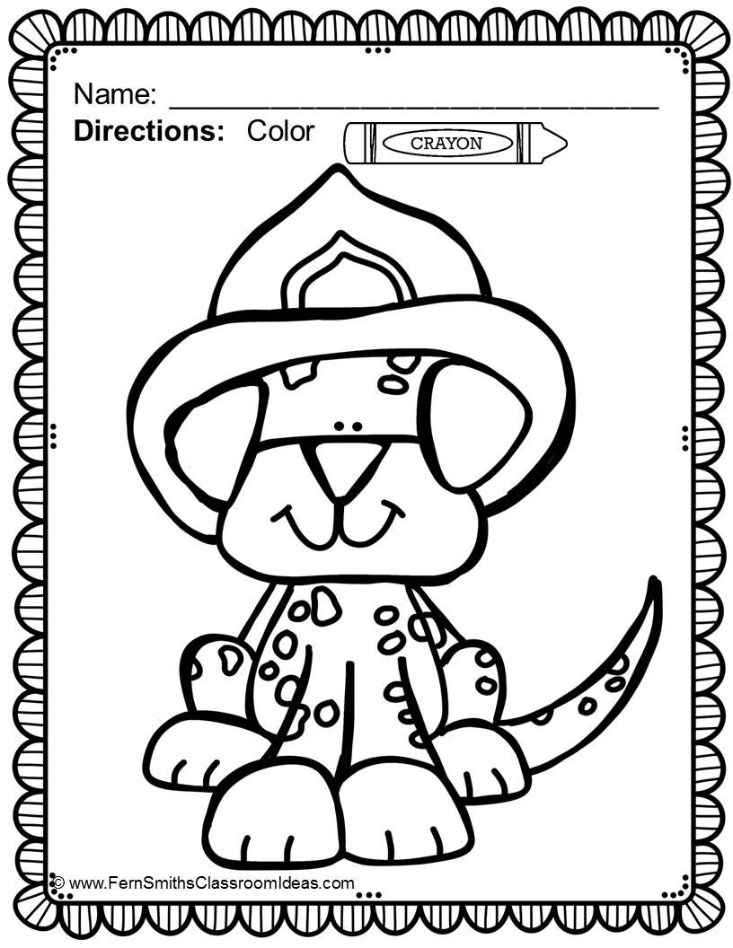 816x1056 Fire Safety Coloring Pages Dollar Deal