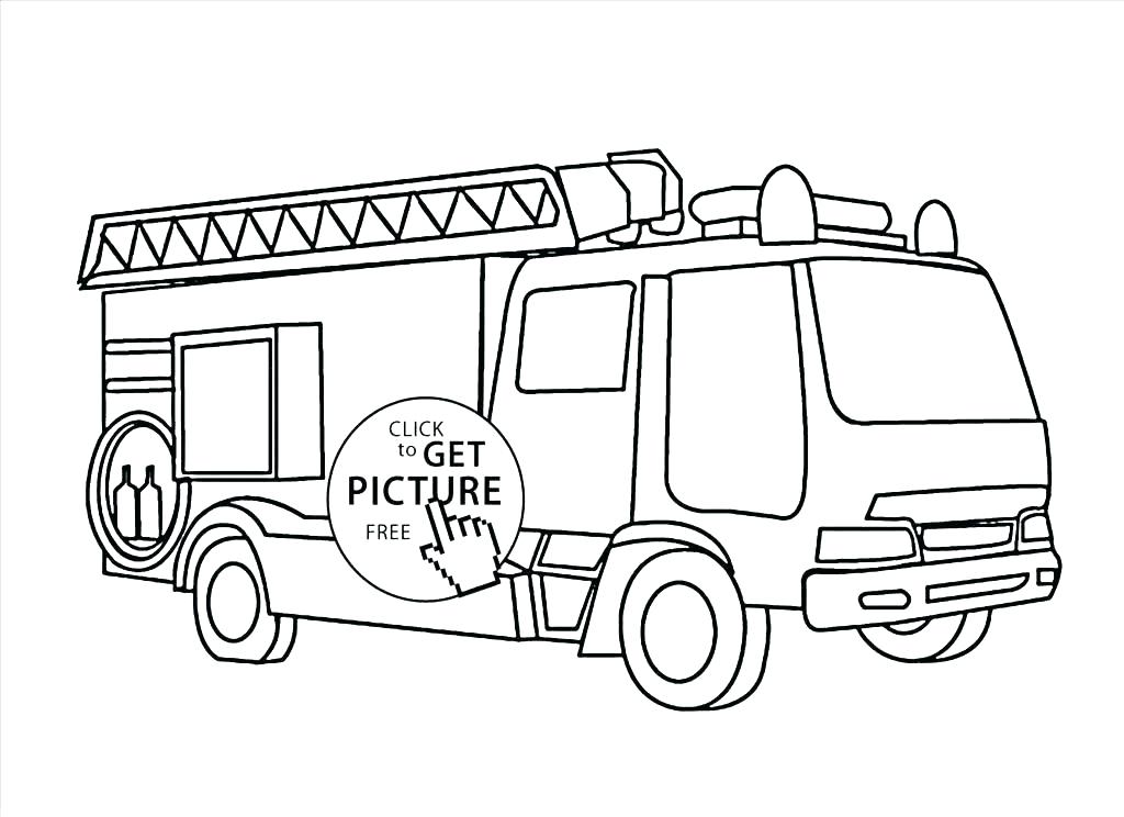 1024x744 Fire Truck Online Coloring Page Fire Engines Colouring Pages