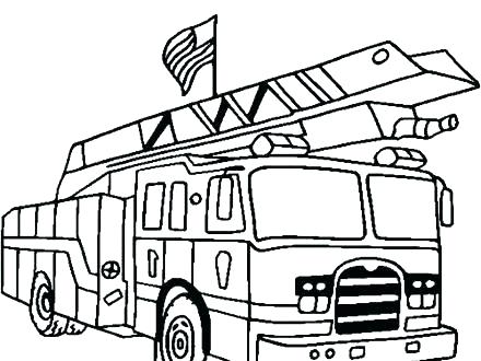 440x330 Extraordinary Fire Truck Coloring Page Easy For Kids Free