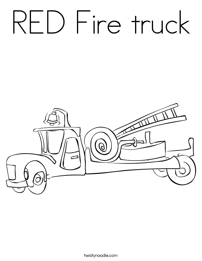 685x886 Red Fire Truck Coloring Page