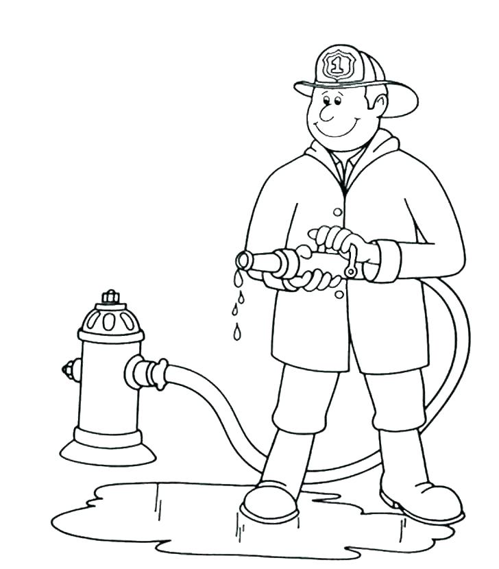 728x830 Firefighter Coloring Page Fireman Coloring Page Fire Fighting