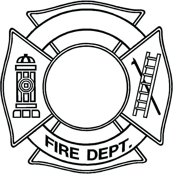 600x601 Firefighter Hat Coloring Page Cowboy Hat Coloring Page Firefighter