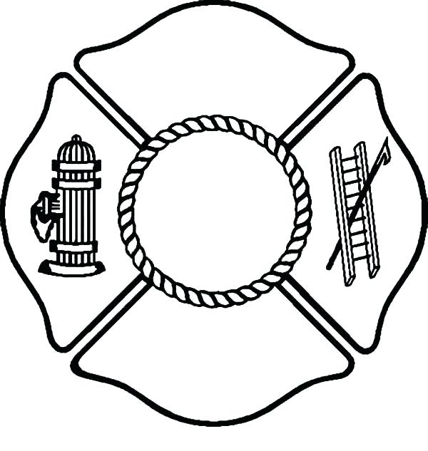 600x633 Firefighter Hat Coloring Page Fire Fighter Coloring Page Fire