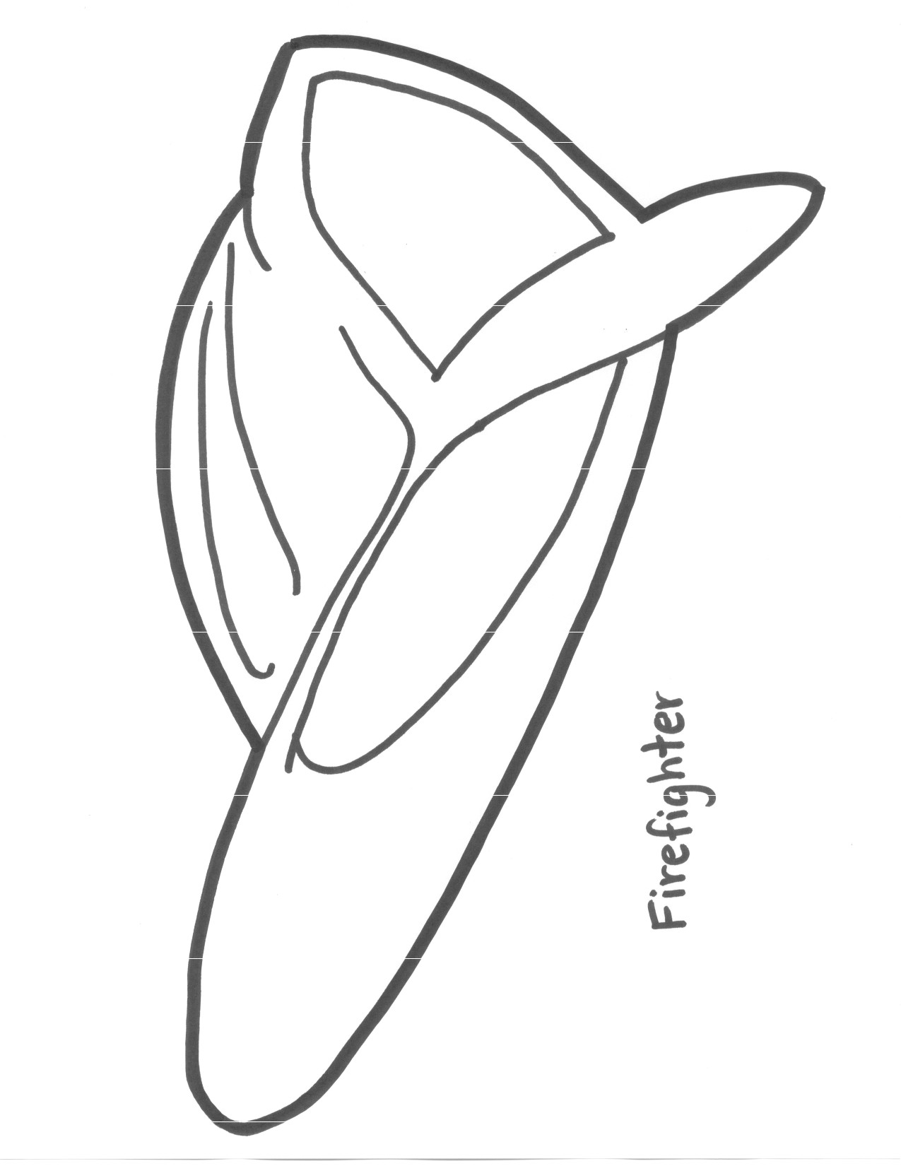 1275x1650 Firefighter Hat Coloring Page Inspirational Fireman Hat Coloring