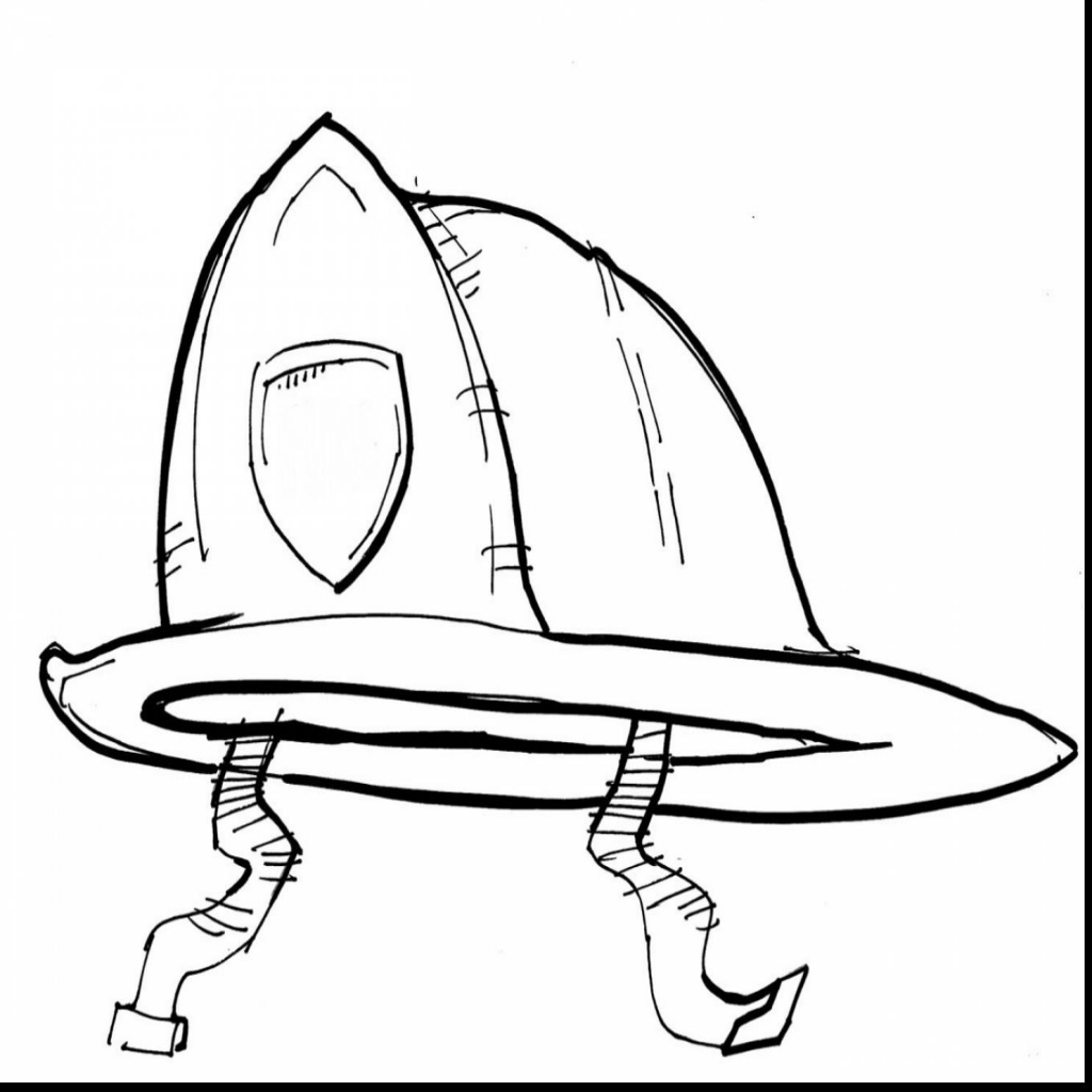 1024x1024 The Attractive Firefighter Hat Coloring Page