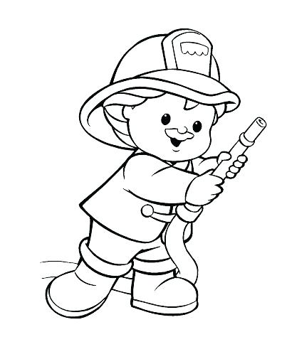396x512 Fire Fighter Coloring Page Girl Firefighter Coloring Page