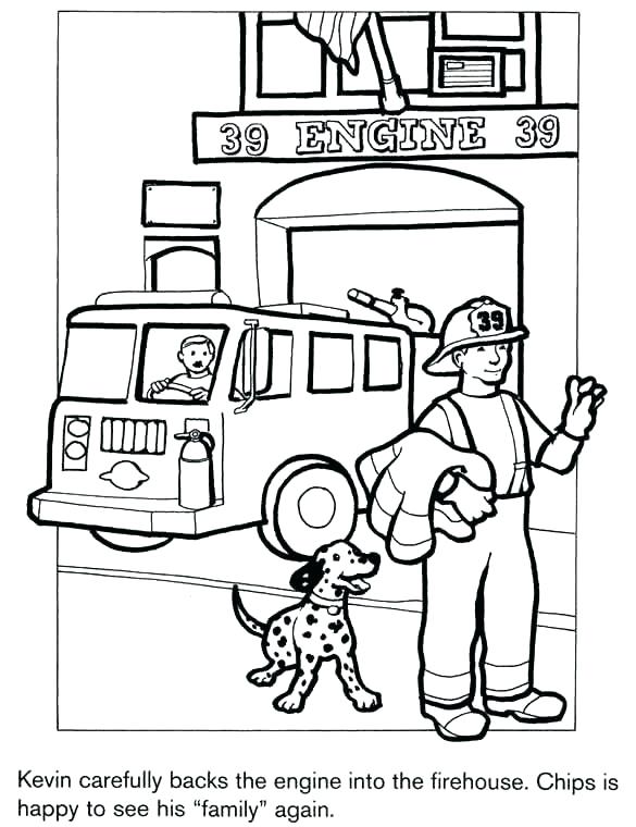 585x760 Fire Department Colouring Pages Fire Truck Coloring Book And Free