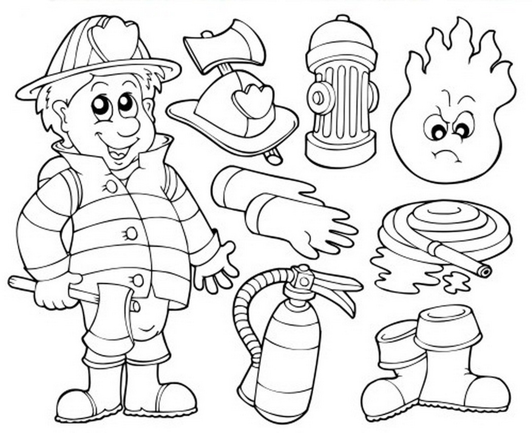 1048x853 Fireman Coloring Pages