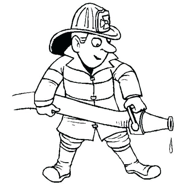 600x600 Firefighter Hat Coloring Page Firefighter Hat Coloring Pages