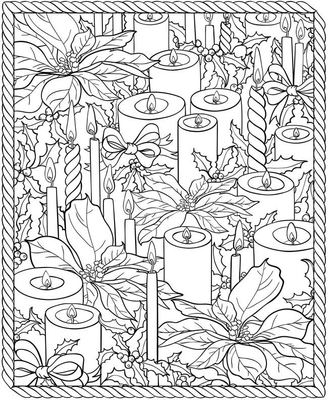 650x791 Christmas Adult Coloring Pages