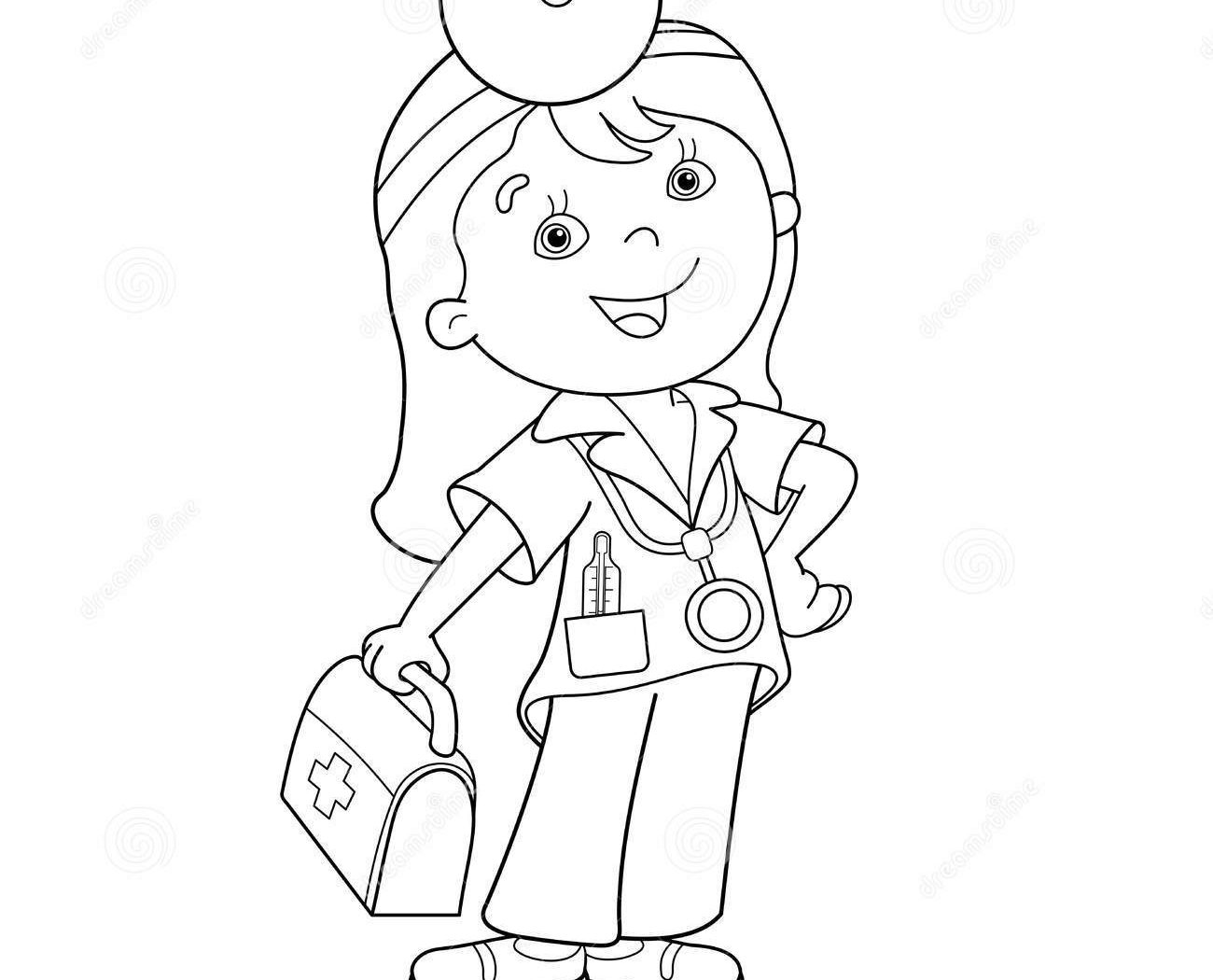 1300x1050 Doctor Coloring Page Doctors Kit Colouring Seuss Pages Free