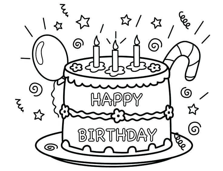 736x564 First Birthday Coloring Pages Cake Birthday Coloring Pages