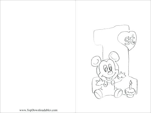 576x432 Mickey Mouse Happy Birthday Coloring Pages