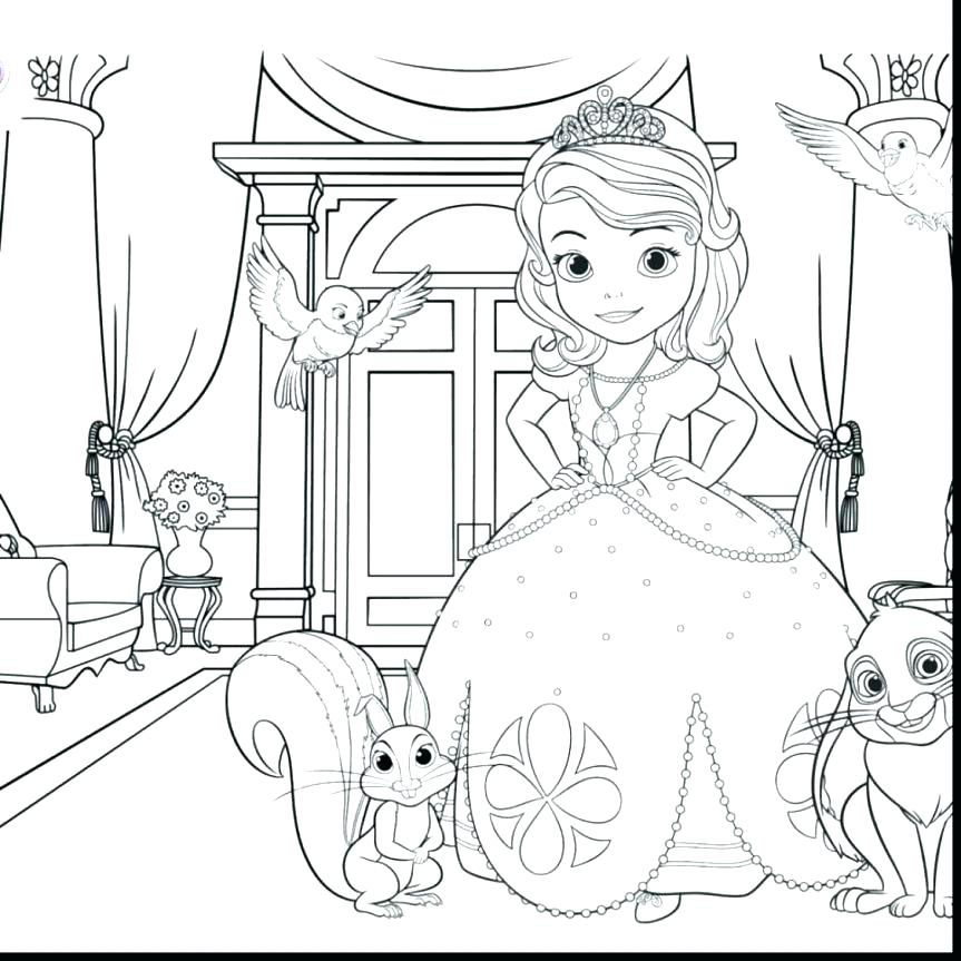 863x863 Sofia The First Coloring Pages Free First Coloring Pages The First