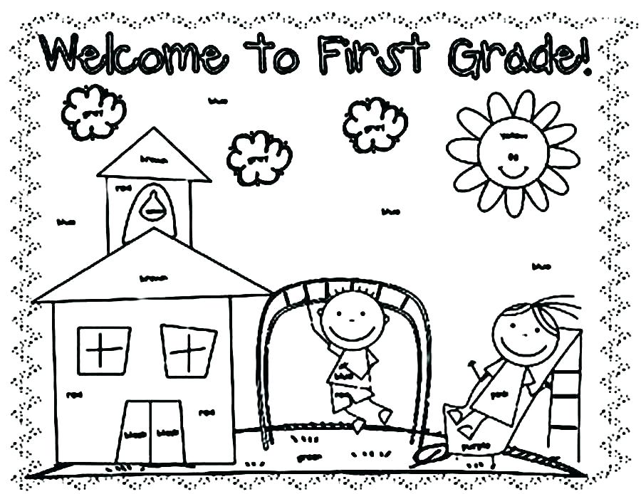 900x694 First Day Of School Coloring Page First Day Of School Sign