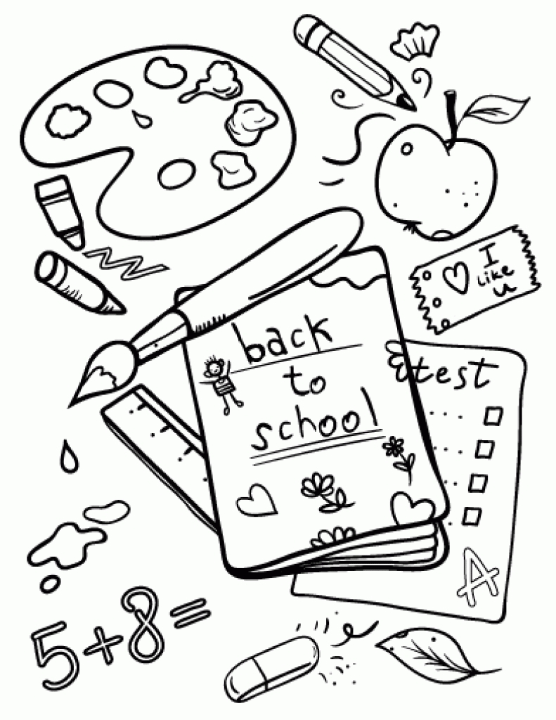 791x1024 Launching First Day Of School Coloring Sheet P