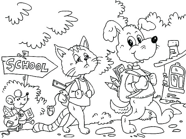600x450 Day School Coloring Pages Kids Coloring First Day Of School
