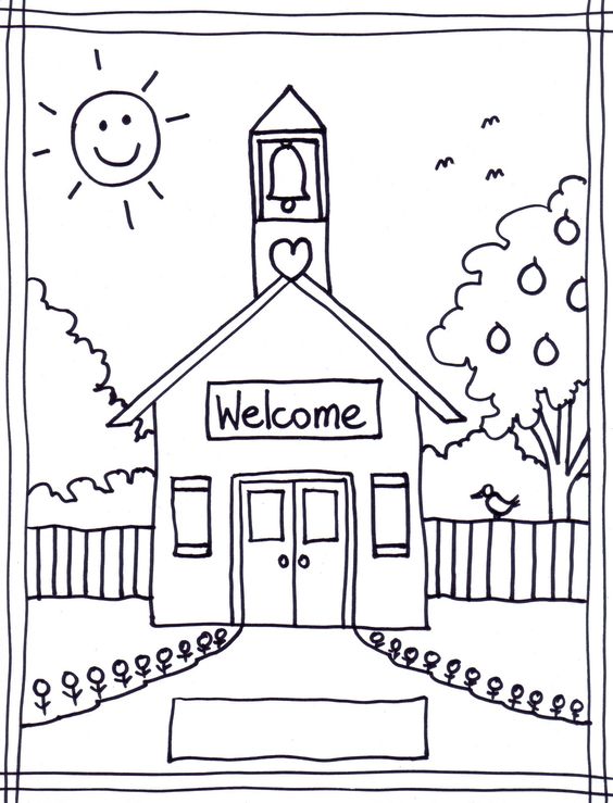564x739 School Coloring Pages For Kindergarten