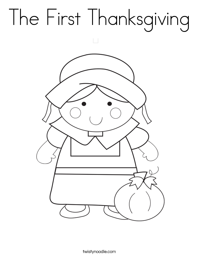 685x886 The First Thanksgiving Coloring Page