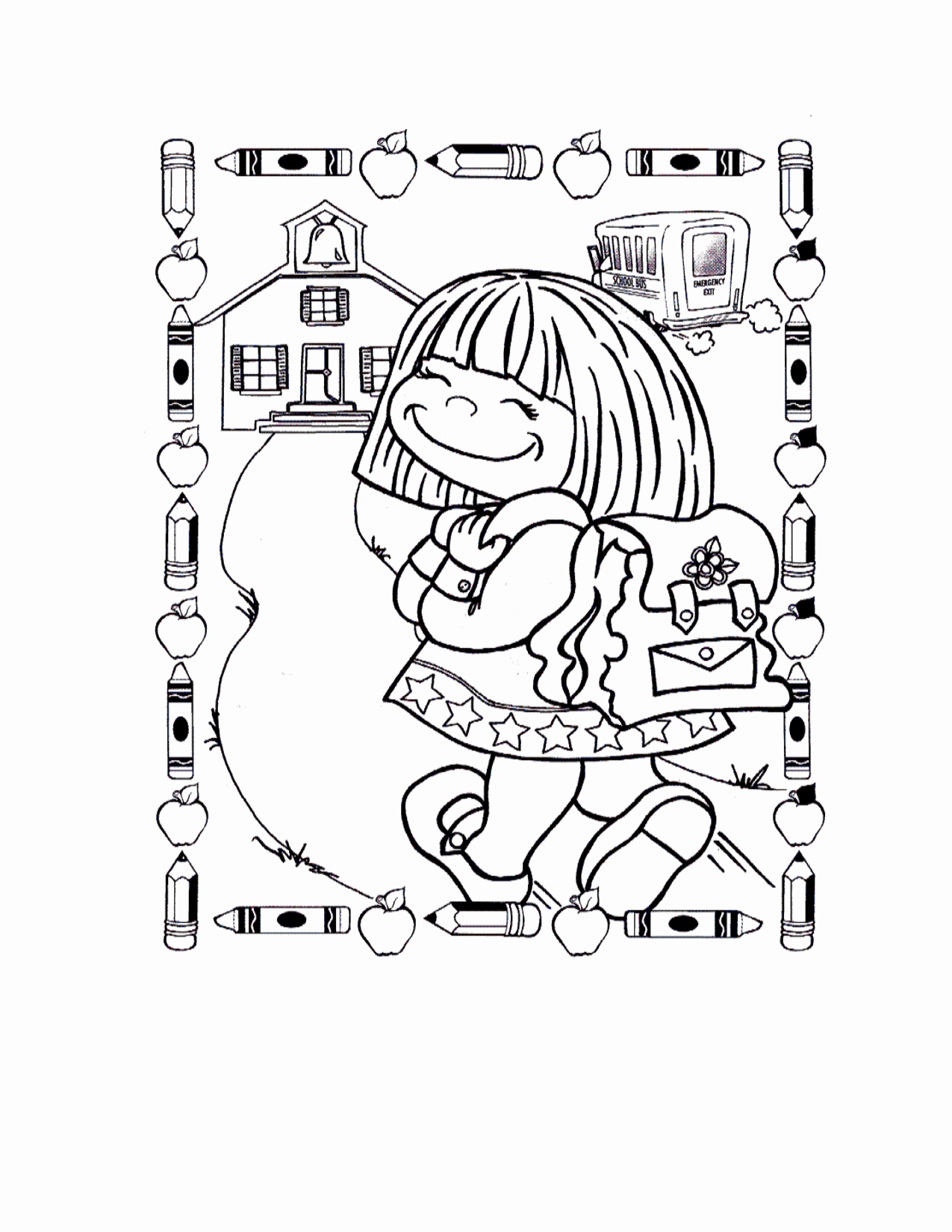 1275x1650 Free Back To School Coloring Pages Beautiful First Day Of School