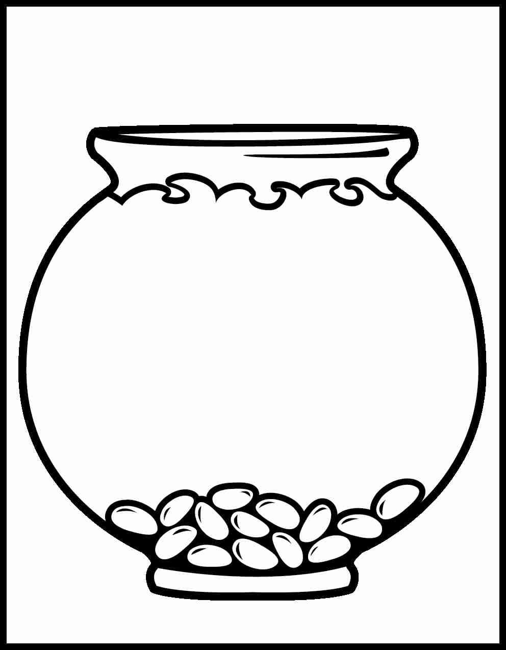 992x1275 Fish Bowl Coloring Page