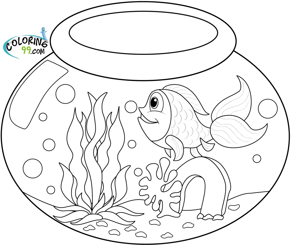 980x826 Fish Bowl Coloring Page Pictures Free Coloring Pages