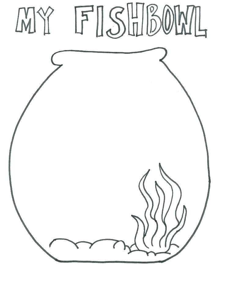 736x952 Fish Bowl Coloring Pages Fish Bowl Coloring Page Packed With Fish