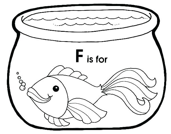 600x472 Fish Bowl Coloring Sheet Or G Rabow G Fish Bowl Coloring Page