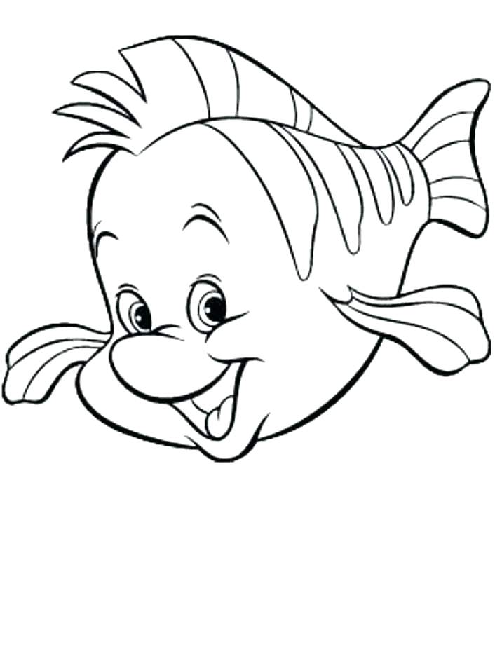Fish Cartoon Coloring Pages
