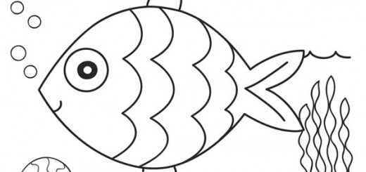 520x245 Cartoon Fish Coloring Pages Fish Coloring Pages Blank Drawings