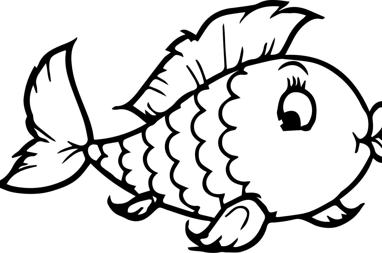 1600x1062 Fish Coloring Pages For Preschool