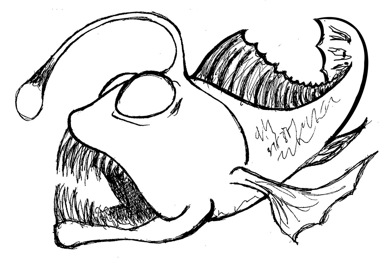 1600x1085 Fish Coloring Pages Deep Sea
