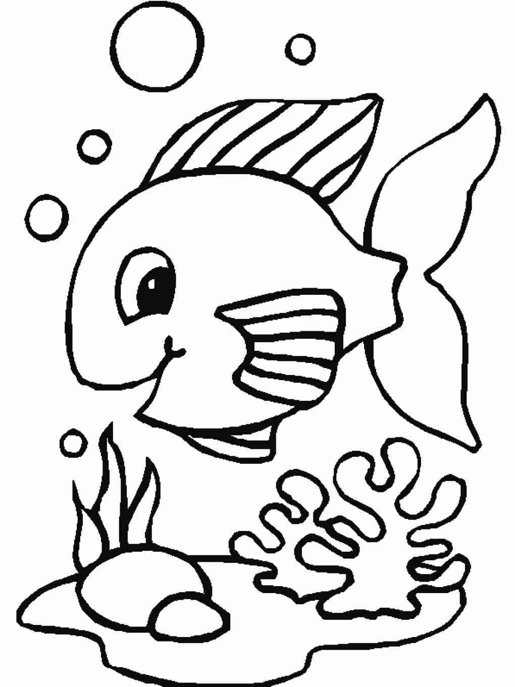 1020x1361 Fish Coloring Pages For Toddler Coloringstar Magnificent Cute
